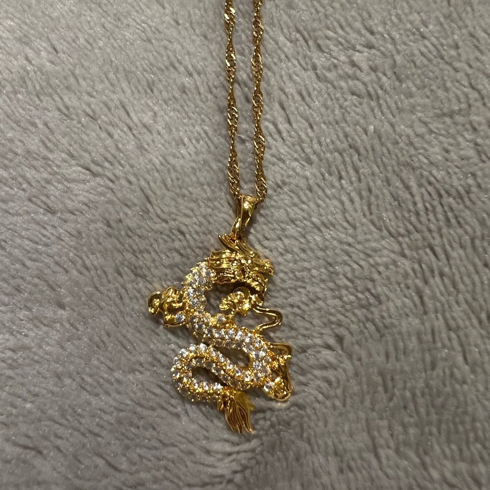 Gold Dragon Necklace